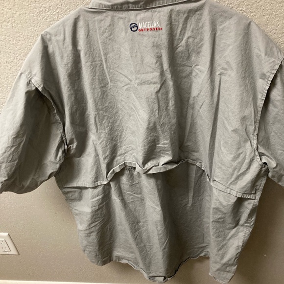 Men’s Short sleeve button up Magellan fishing shirt. Light gray. Size XL - Picture 2 of 5